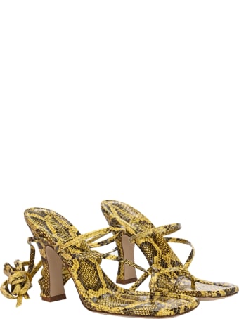 Paris Texas Snake Print Sandals