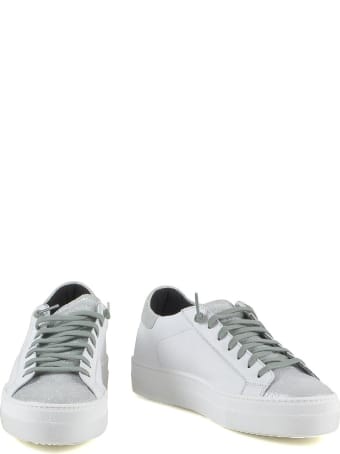 P448 White/silver Leather Women's Sneakers