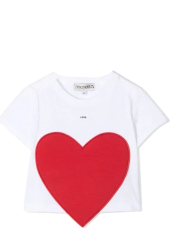 Simonetta T-shirt With Heart Application
