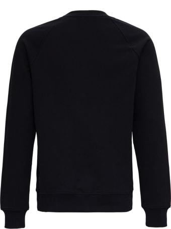 Balmain Cotton Sweatshirt With Tone On Tone Front Logo