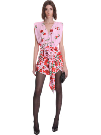 Magda Butrym Rozowy Dress In Rose-pink Silk