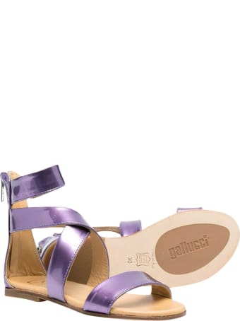 Gallucci Metallic Purple Sandals Teen Kids