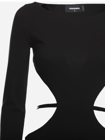 Dsquared2 Abito Midi Con Dettaglio Cut-out