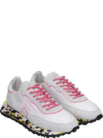 GHOUD Rush Sneakers In White Suede And Leather
