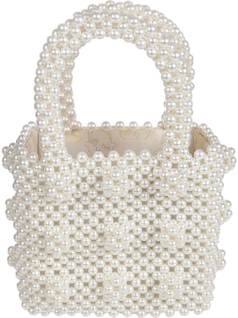 Shrimps Mini Antonia Beaded Handbag W Faux Pearl Beads