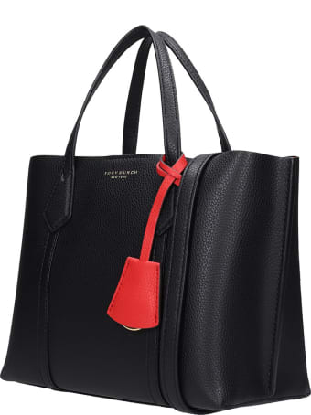 Tory Burch Perry Tote In Black Leather