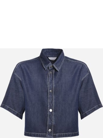 Bottega Veneta Short-sleeved Shirt Made Of Cotton Denim