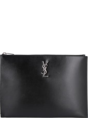Saint Laurent Leather Tablet Pouch