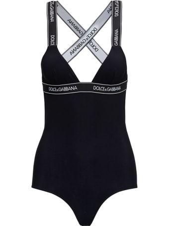 Dolce & Gabbana One Piece Lycra Logo Swimsuit