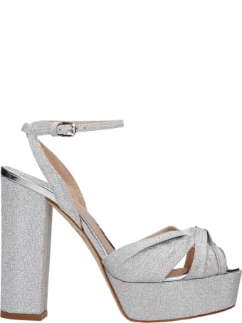 The Seller Sandals In Silver Glitter