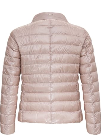 Herno Nylon Down Jacket With Logoed Scarf