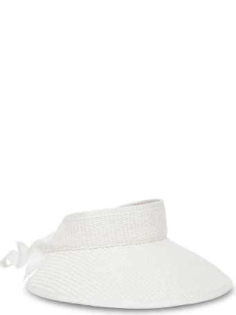Alberta Ferretti Visor Hat With Gros-grain Ribbon