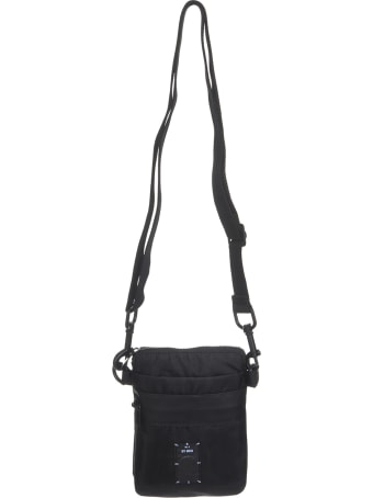 McQ Alexander McQueen Man Waist Bag In Black Fabric With Logo