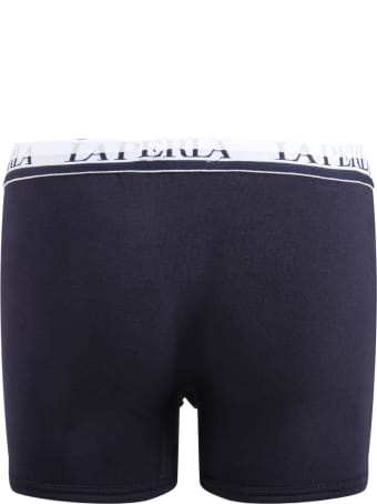 La Perla Blue Boxer For Boy With Logo