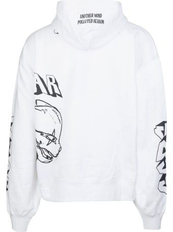 GCDS White Cotton Hoodie