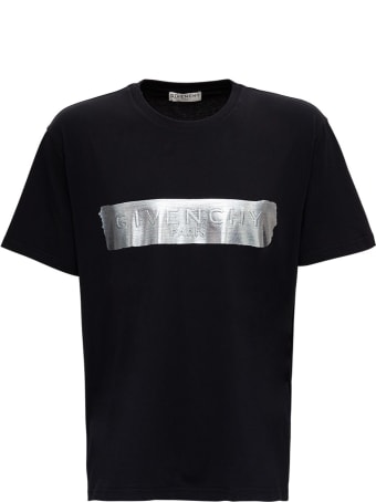 Givenchy Patent Tape Jersey T-shirt With Logo Print