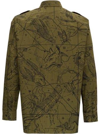 Givenchy Army Shirt In Cotton With Astral Pattern