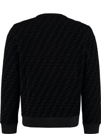 Fendi Cotton Crew-neck Sweatshirt With Logo