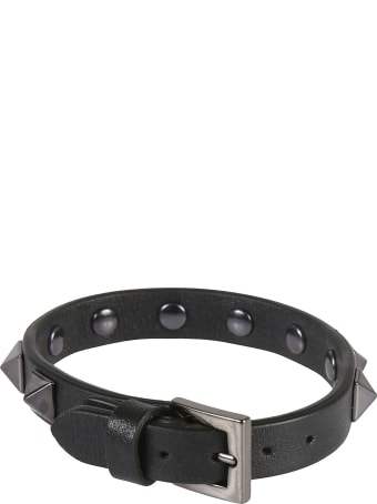 Valentino Garavani Leather Studded Bracelet