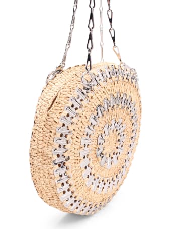 Paco Rabanne '1969 Circle Bag' Raffia Shoulder Bag
