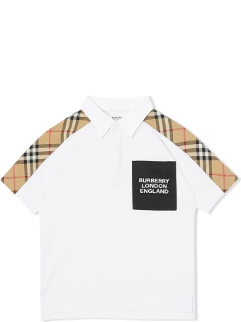 Burberry Johnathan Cotton Polo Shirt With Vintage Check Inserts