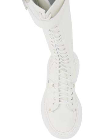 Alexander McQueen Lace-up Boots With Stitching
