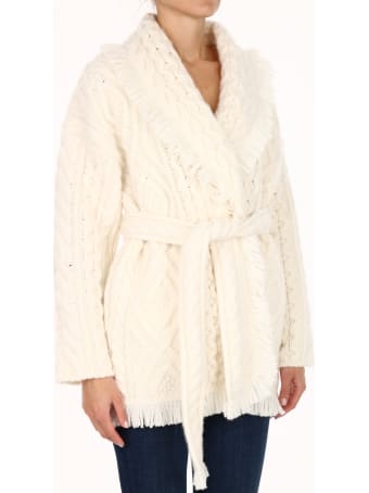 Alanui Lapponia Cardigan White