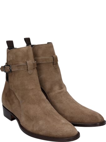 Marc Ellis Ankle Boots In Taupe Suede