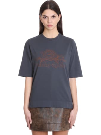 Ganni T-shirt In Black Cotton