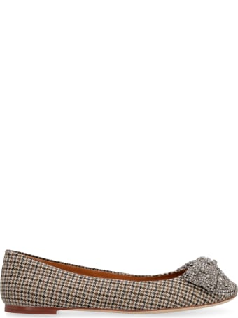 Tory Burch Embellished Bow Ballet Flats