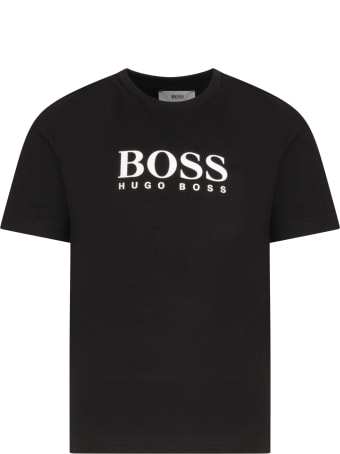Hugo Boss Black T-shirt For Boy With Logo