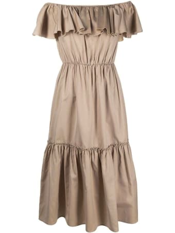 Federica Tosi Beige Cotton-silk Blend Dress