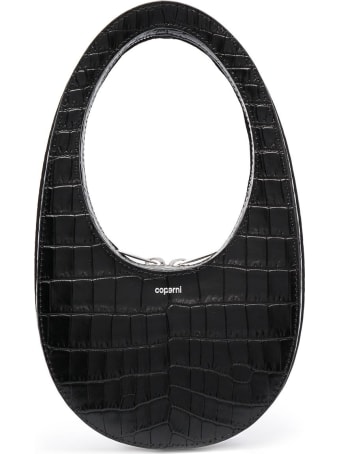 Coperni Swipe Handbag In Crocodile Print Leather