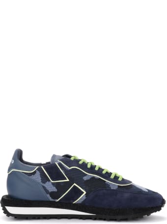 GHOUD Blue Rush Sneaker With Camouflage Print