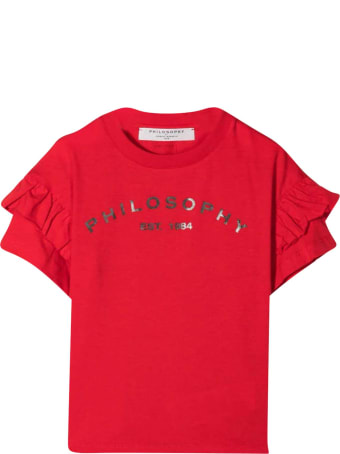 Philosophy di Lorenzo Serafini Kids Red T-shirt With