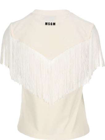 MSGM Fringed T-shirt