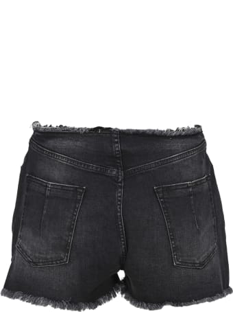 Ben Taverniti Unravel Project Unravel Lace-up Denim Shorts