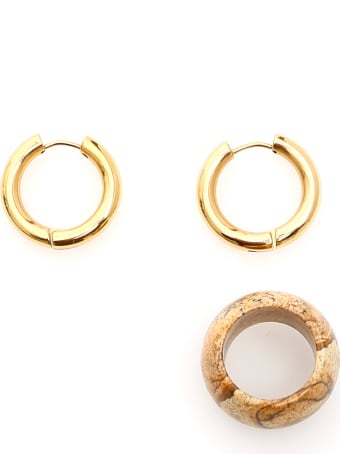Timeless Pearly Earrings With Diaspore Pendant