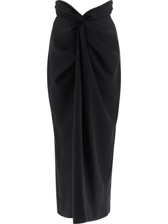 A.W.A.K.E. Mode Draped Skirt With Knots