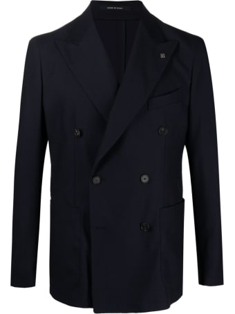 Tagliatore Double-breasted Blue Blazer