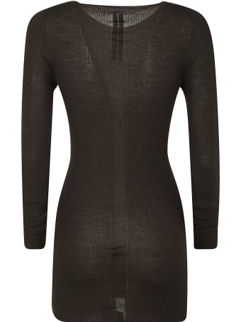 Rick Owens Ribbed Round Neck Pullover