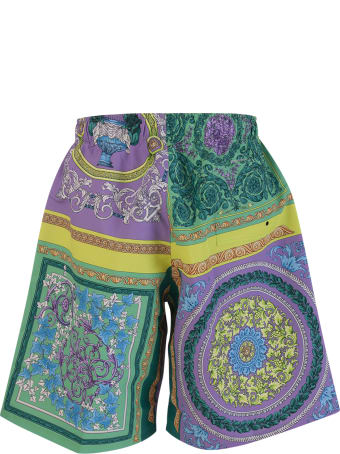 Versace Mosaic Baroque Print Swim Boxer
