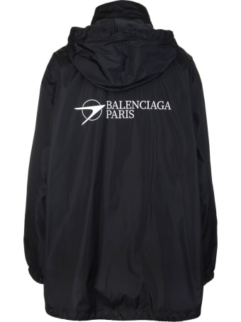 Balenciaga Man Black Wide Line Corporate Windbreaker