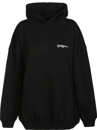 Balenciaga Oversized Logo Embroidered Hoodie