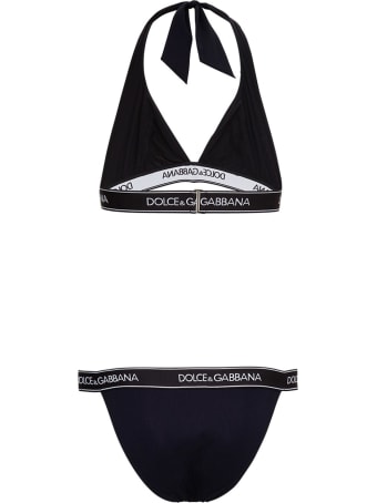 Dolce & Gabbana Black Bikini With Logo