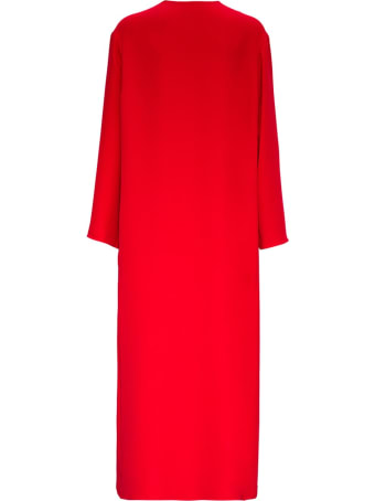 Valentino Long Red Silk Dress