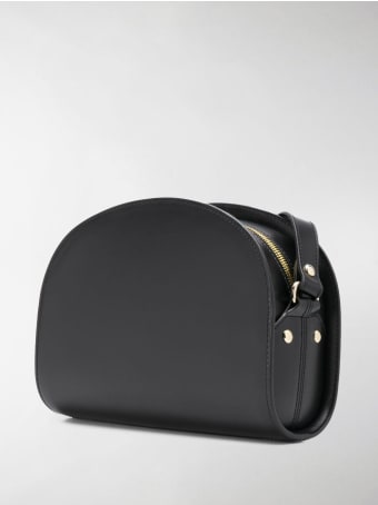 A.P.C. Leather Demi-lune Crossbody Bag