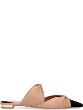 Aquazzura Twist Leather Slippers
