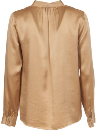 Forte_Forte Camel Silk Satin Shirt