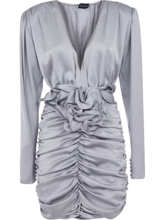 Magda Butrym Gathered Front V-neck Dress